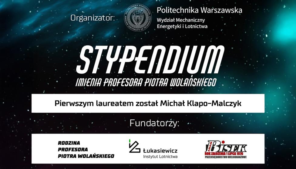 Pierwszy laureat Stypendium im. prof. Piotra Wolańskiego (fot. Łukasiewicz - Instytut Lotnictwa)