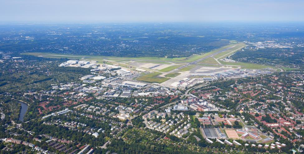 Widok na lotnisko w Hamburgu, fot. wikipedia