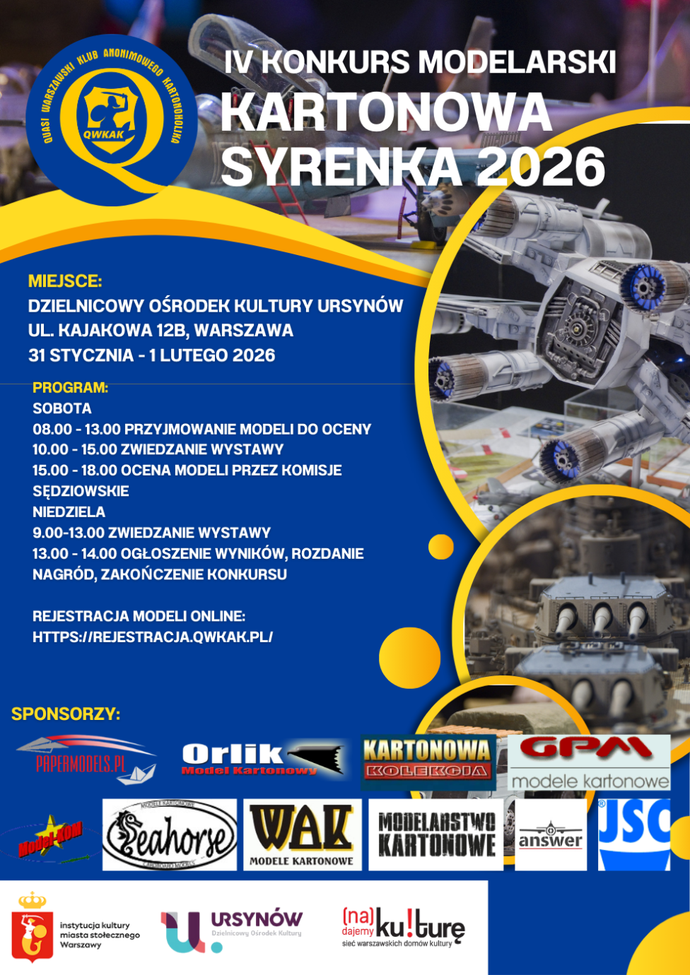 Kartonowa Syrenka - IV Warszawski Konkurs Kartonowy (fot. dokursynow.pl)