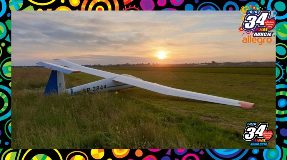 Lot szybowcem od Aeroklubu Krakowskiego (fot. WOŚP)