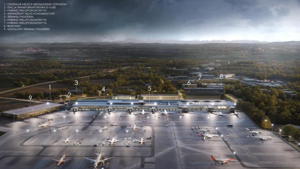 Wizja Kraków Airport po 2045 (fot. Kraków Airport)