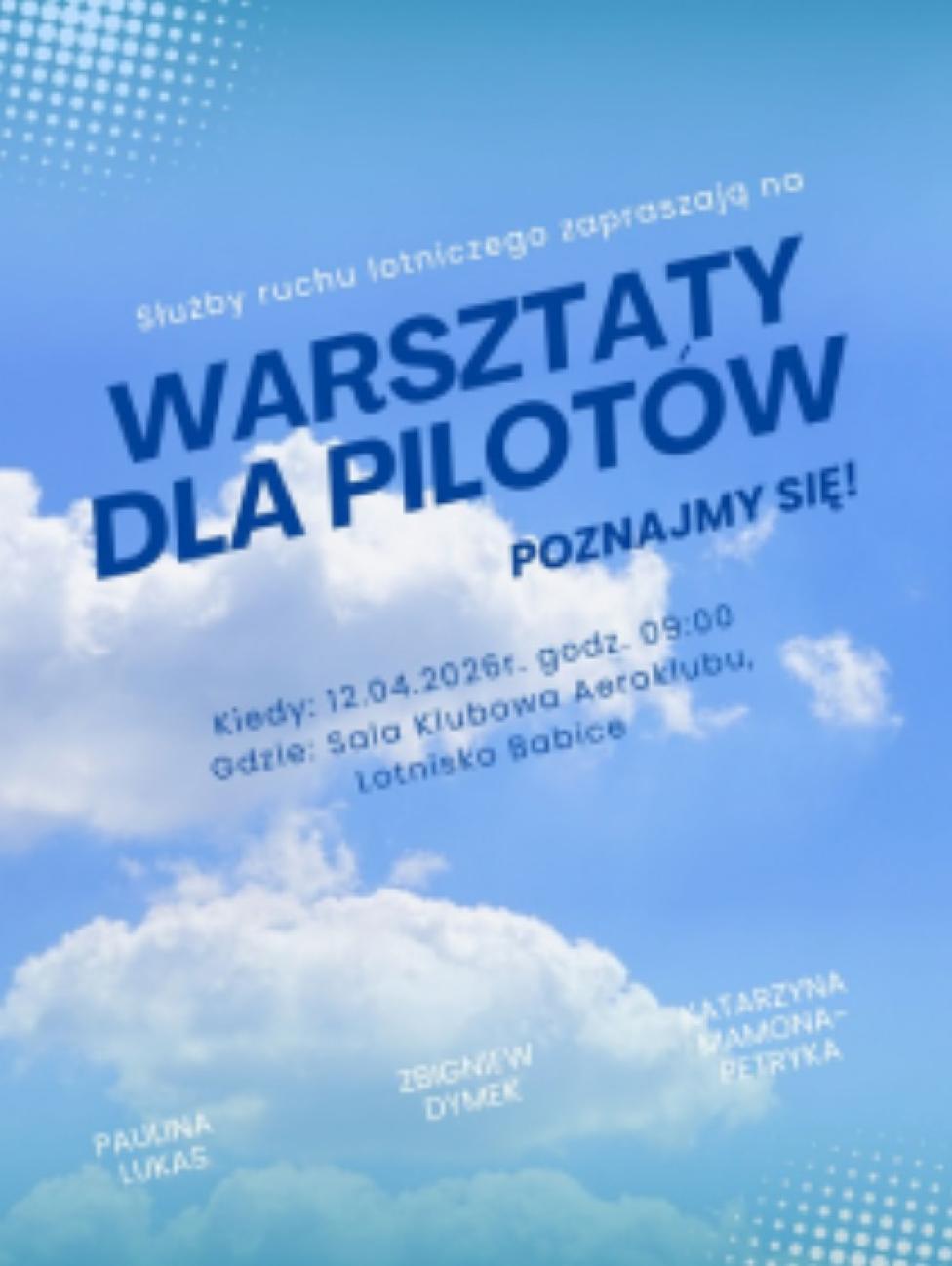 Warsztaty dla pilotaów, poznajmy się. Źródło_Aeroklub_Warszawski