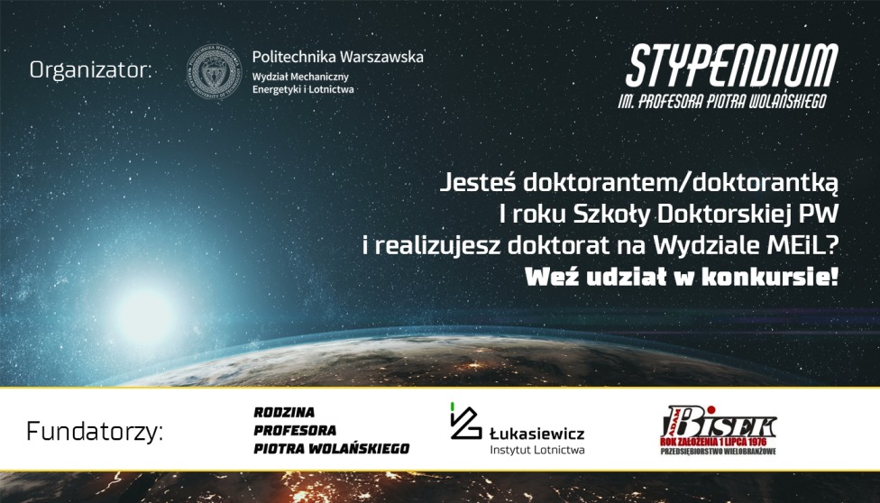 Stypendium im. Profesora Piotra Wolańskiego - edycja 2026-2027 (fot. Łukasiewicz-Instytutu Lotnictwa)