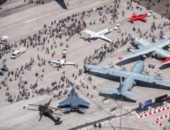 Paris Air Show - widok z góry (fot. Paris Air Show/Twitter)