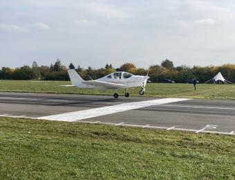 Zawody na celność lądowania Aeroklubu Ziemi Piotrkowskiej - samolot (fot. Aeroklub Ziemi Piotrkowskiej)