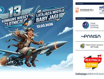 XIII Ogolnopolski Konkurs Wiedzy Lotniczej Bytom - plakat (fot. elektronik.bytom.pl)