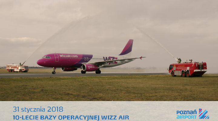10 lat bazy Wizz Air w Poznaniu (fot. Port Lotniczy Poznań)