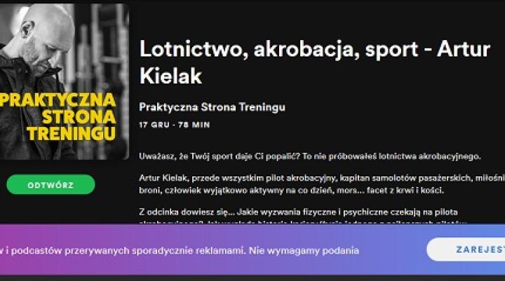 Lotnictwo, akrobacja, sport - Artur Kielak na profilu Praktyczna Strona Treningu