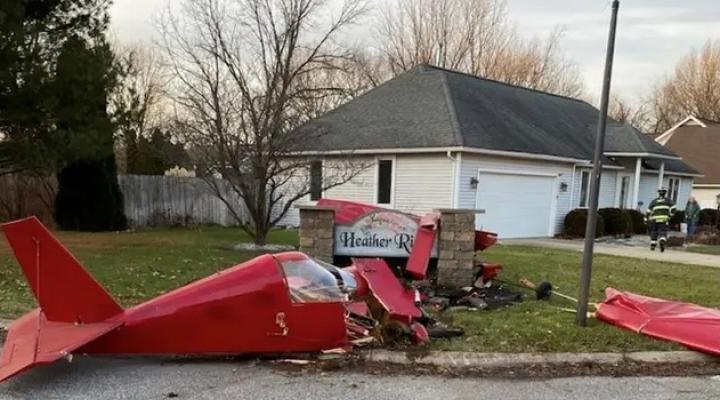 Wypadek samolotu ultralekkiego w stanie Indiana, fot. jalopnik.com