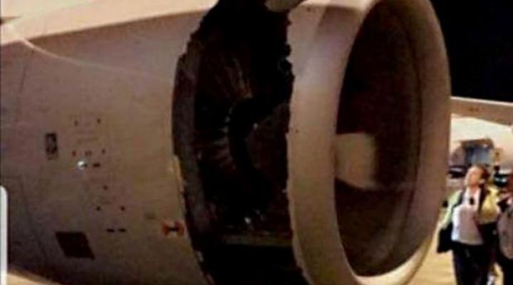 Uszkodzony silnik A330 Air China