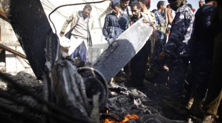 Samolot wojskowy rozbił się w Sanie