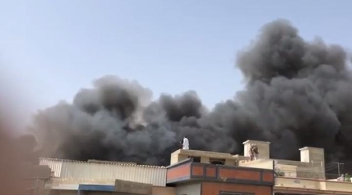 Katastrofa samolotu w Karachi, fot. Youtube