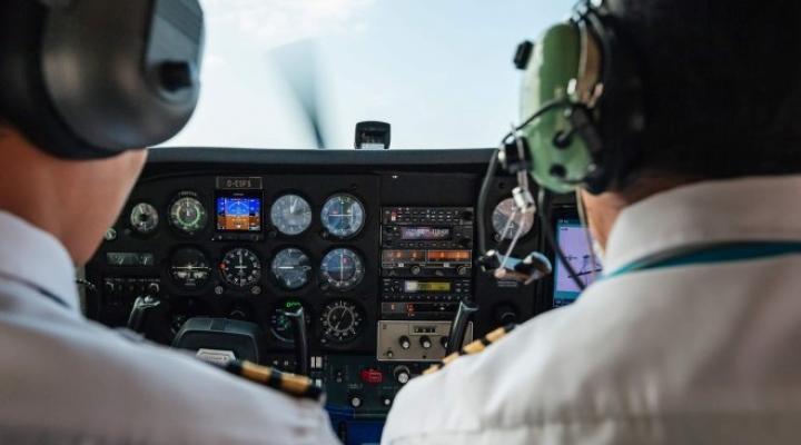 Lekcja pilotażu na samolocie GA, fot. AFS