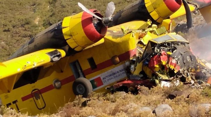  Katastrofa przeciwpożarowego Canadair CL-215-1A10 w Portugalii, fot. aeronews