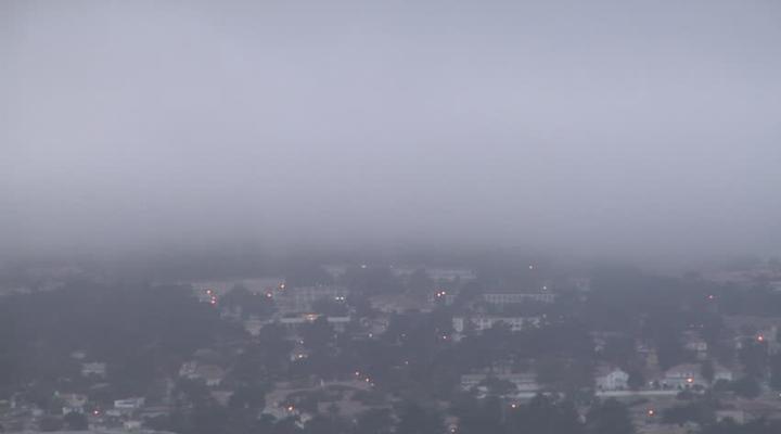 Mgła, widok z kokpitu