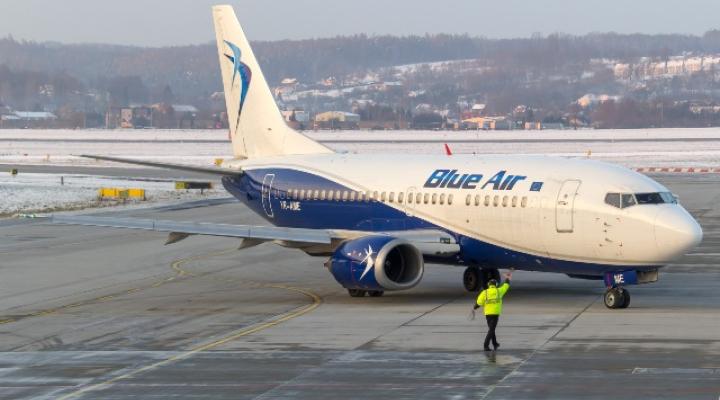 Boeing 737-500 należący do Blue Air (fot. Port Lotniczy Kraków)