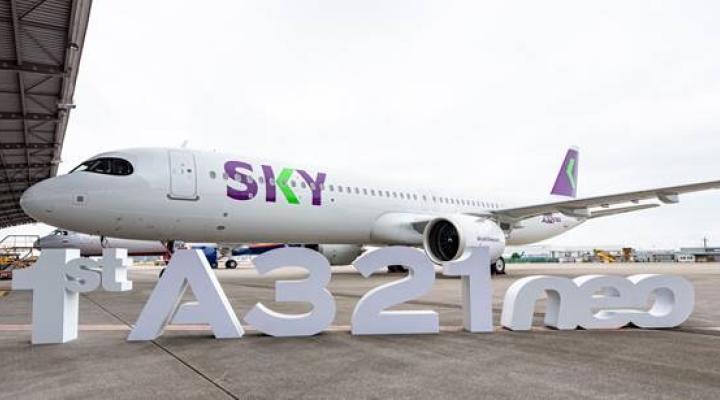 Pierwszy A321neo w barwach SKY, fot. Airbus
