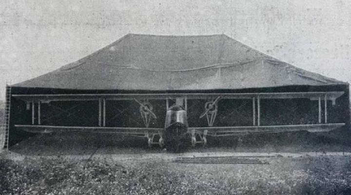 M.in takie hangary miały znajdować się na grünberskim lotnisku (fot. Zbiory Archiwum Państwowego w Zielonej Górze)
