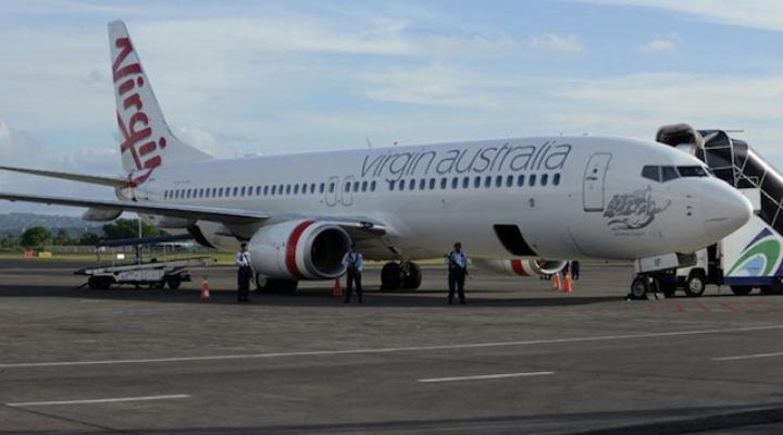 Australijski samolot linii lotniczych Virgin Australia zmuszony do lądowania po incydencie na pokładzie 25/04/2014, źródło: AFP