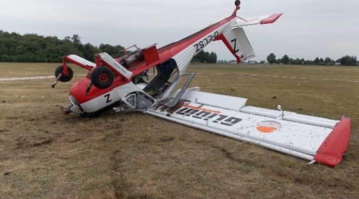 Wypadek samolotu PZL-104 Wilga 80 na lotnisku w Lesznie 