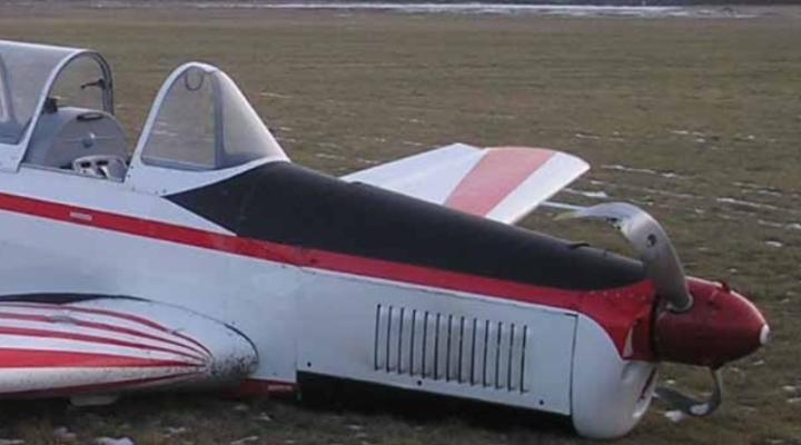 Wypadek samolotu Zlin-526F w Lisich Kątach
