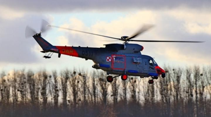 Śmigłowiec W-3WARM Anakonda startuje z lotniska w Babich Dołach (fot. blmw.wp.mil.pl)