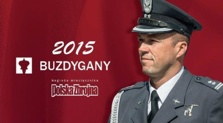Ppłk pil. Paweł Marcinkowski, laureat Buzdygana 2015 (fot. grafika PZ)