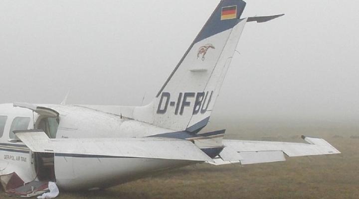 Wypadek samolotu Piper PA-31 na lotnisku Przylep 