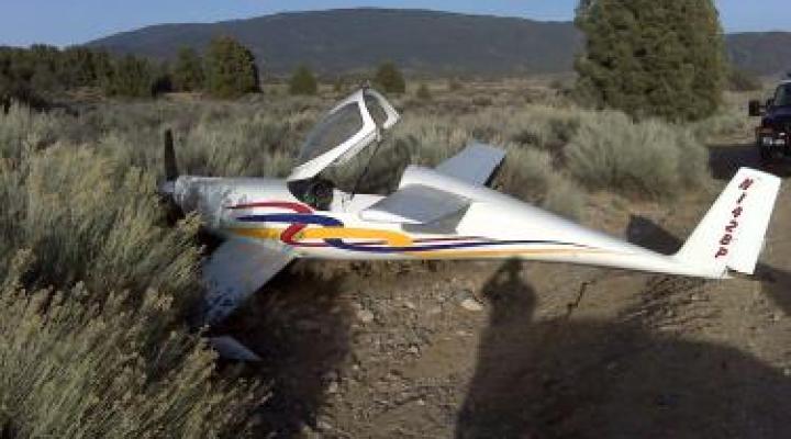 Wypadek eksperymentalnego statku powietrznego, fot. The Mountain Enterprise