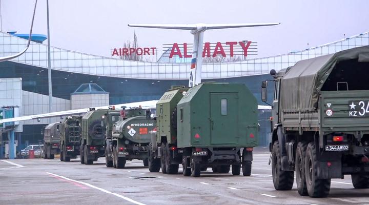 Zamieszki na lotnisku w Ałmatach, fot. Global Times