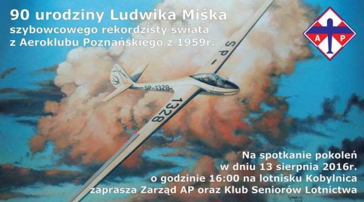 90. urodziny szybowcowego rekordzisty - Ludwika Miśka (fot. aeroklub.poznan.pl)