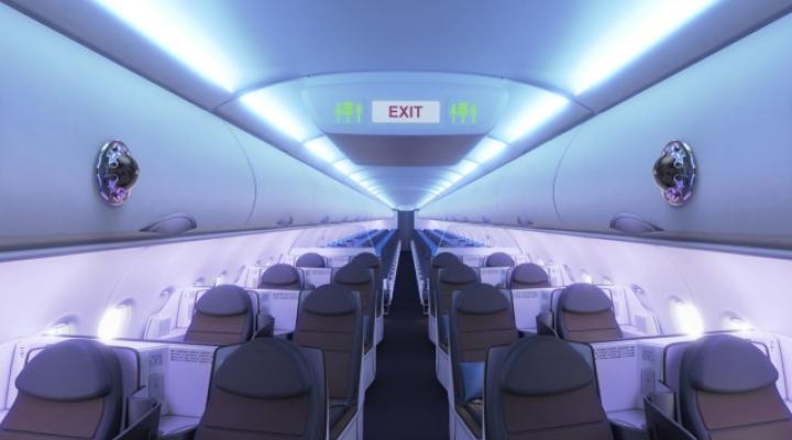 Przełomowe rozwiązania biotechnologiczne Airbus i Koniku Inc. na pokładzie samolotu (fot. Airbus)