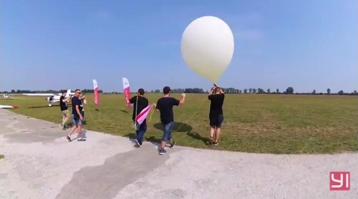 Studenci Wrocławia wysyłają w stratosferę balon z zestawem czujników (fot. kadr z filmu na youtube.com)