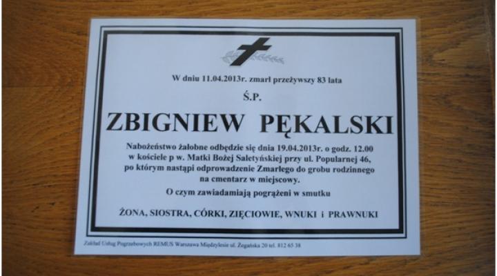 Śp. Zbigniew Pękalski