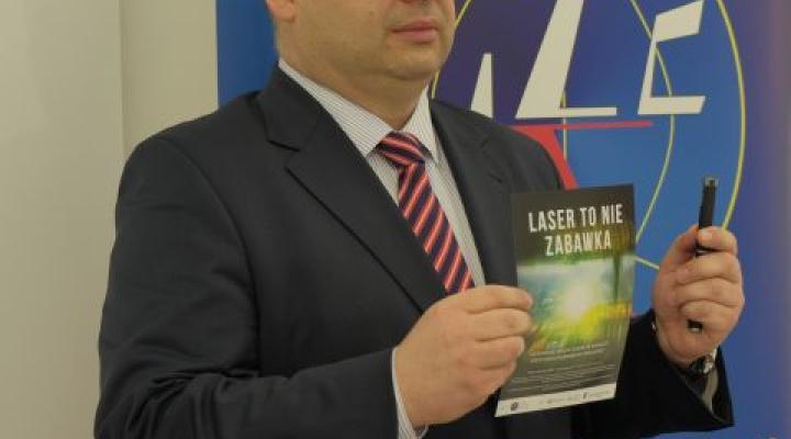 Piotr Samson, Prezes ULC, na kKonferencji „Laser to nie zabawka” (fot. ULC)