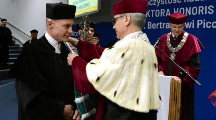 Bertrand Piccard doktorem honoris causa Politechniki Śląskiej (fot. polsl.pl)