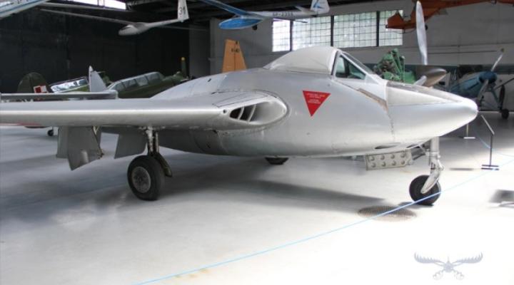 De Havilland DH.100 Vampire FB.6 w Muzeum Lotnictwa Polskiego (fot. muzeumlotnictwa.pl)