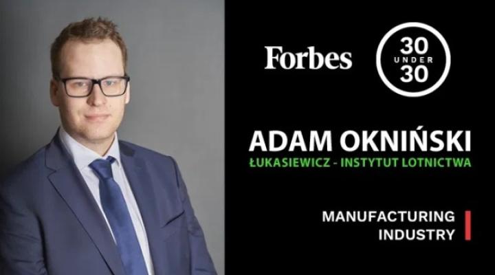 Dr inż. Adam Okniński laureatem konkursu Forbes "30 under 30" (fot. ilot.edu.pl)