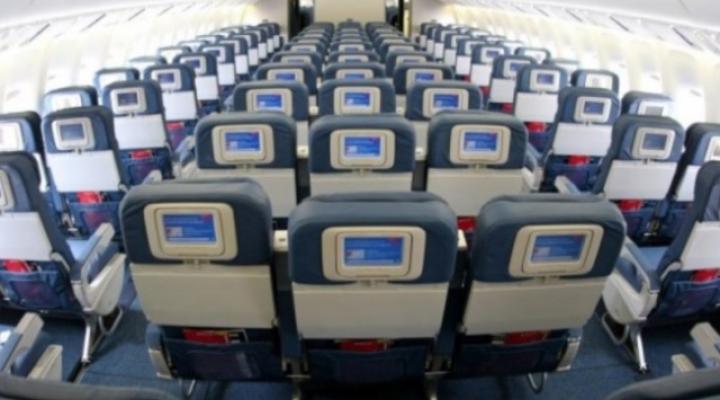 Fotele w samolocie pasażerskim