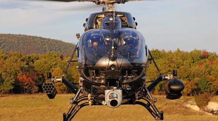 Śmigłowiec H145M wraz z demonstratorem HForce (fot. Airbus Helicopters)