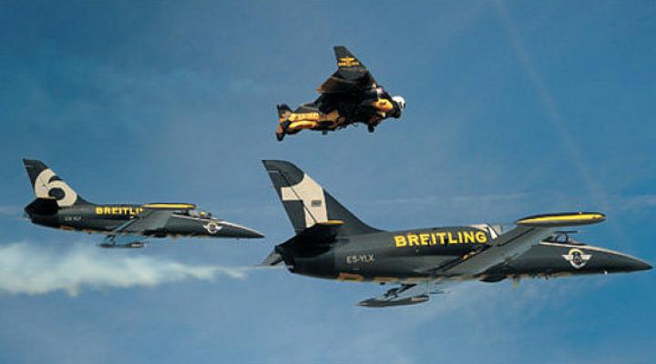 Yves Rossy and Breitling Jet Team