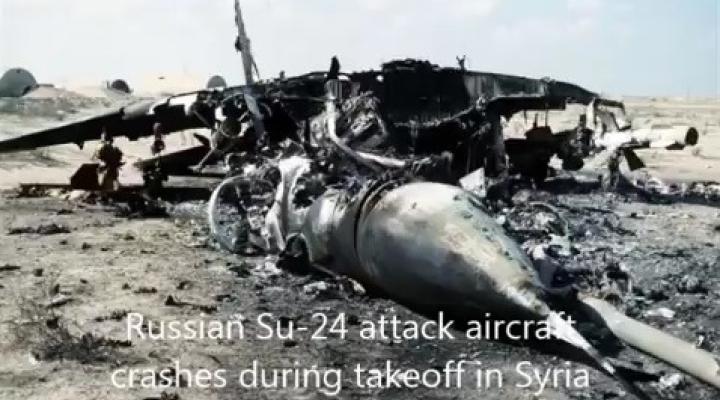 Katastrofa rosyjskiego bombowca taktycznego Su-24 w Syrii