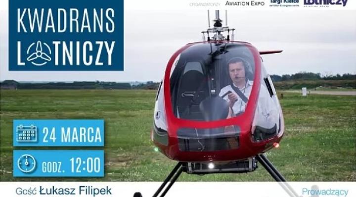 Łukasz Filipek gościem webinarium "Kwadrans Lotniczy" (fot. targikielce.pl)
