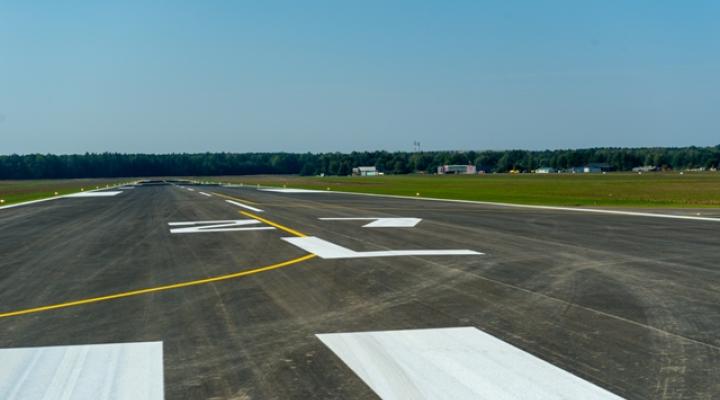 Lotnisko Białystok Krywlany - pas startowy (fot. UM Białystok/Dawid Gromadzki)