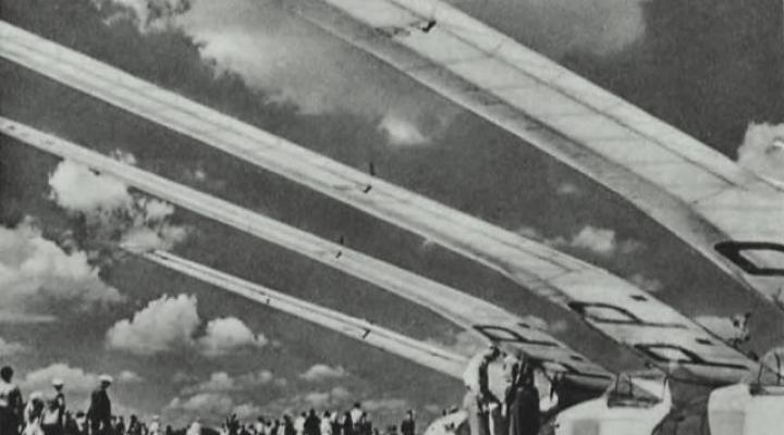Lotnisko szybowcowe Ustjanowa 1939 r. (fot. Podkarpacka Biblioteka Cyfrowa)