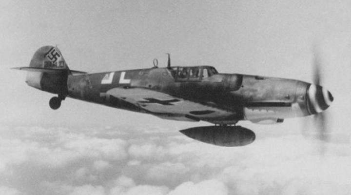 Messerschmitt Bf-109 G8 w locie (fot. Śląska Grupa Eksploracyjna)
