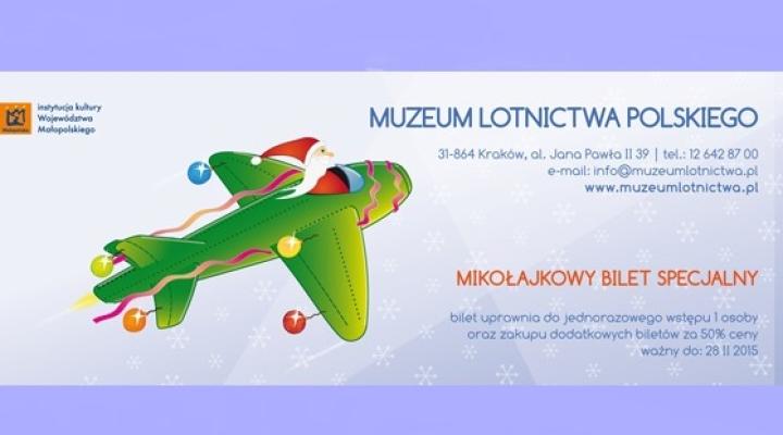 Święty Mikołaj w tramwaju Muzeum Lotnictwa Polskiego