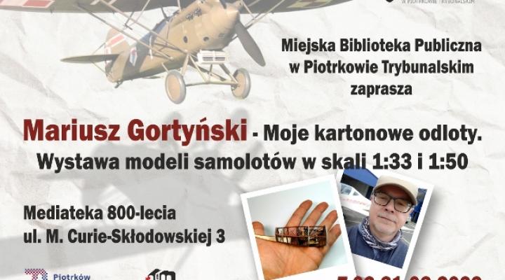 "Moje kartonowe odloty" - wystawa modeli w Piotrkowie Trybunalskim (fot. biblioteka.piotrkow.pl)