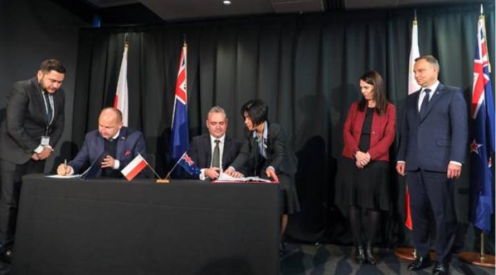 Podpisanie umowy między Polską, a Nową Zelandią