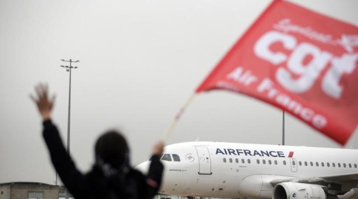 Protest pracowników Air France